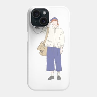 Minimal line arts Teenager hipster girls delivery Mail Phone Case