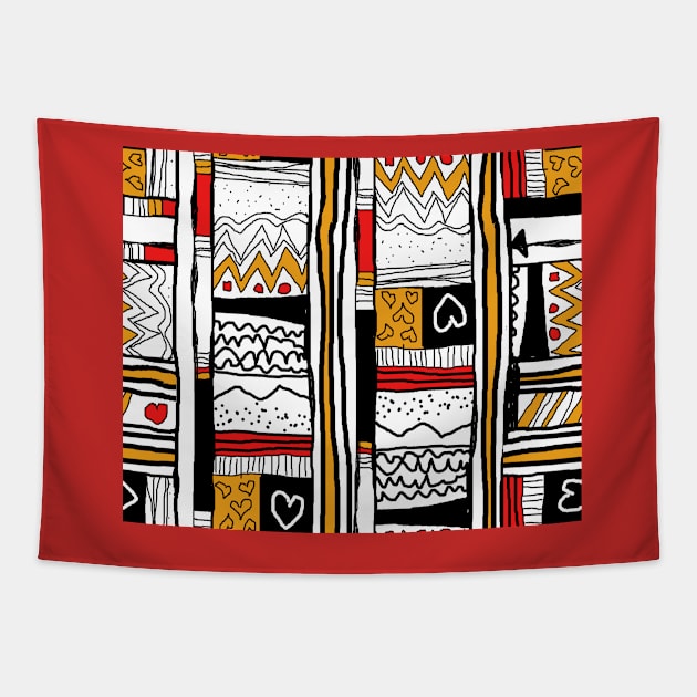 Funky Tribal Tapestry by MAMMAJAMMA