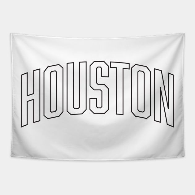 Houston Black Outline Tapestry by Good Phillings