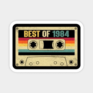 Best Of 1984 40th Birthday Gifts Cassette Tape Vintage Magnet