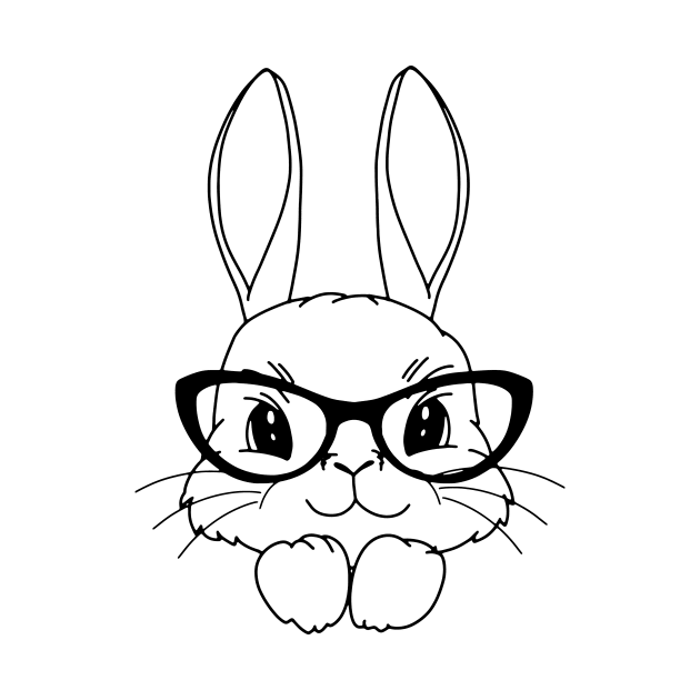 Funny and Cute  Rabbit ,happy Easter cartoon, Cartoon style by 9georgeDoodle