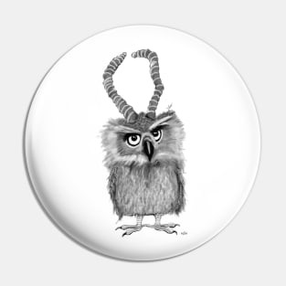 owl with horn Pin