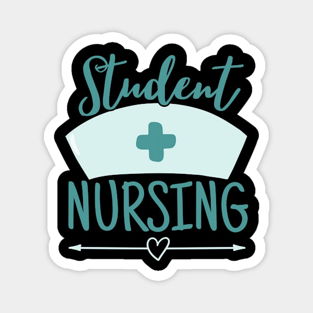 Pastel Nurse Students Nursing Green Magnet by LenaArt