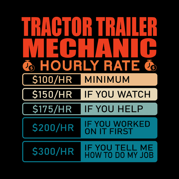 Tractor Trailer Mechanic Hourly Rate by YvonneSimmons