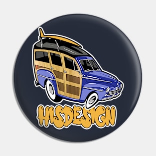 Surf Woody Pin