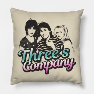 vintage threes company Pillow