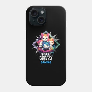 Can't Hear You When I'm Gaming - Gamer Cat Phone Case