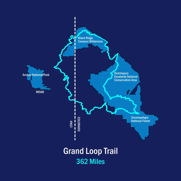 Route Map of the Grand Loop Trail by numpdog