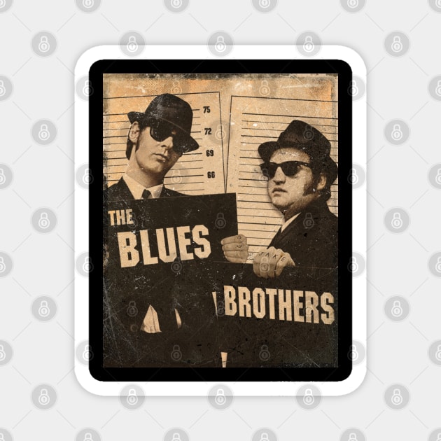 Vintage The Blues Brothers 80s Magnet by Ihkwan Art