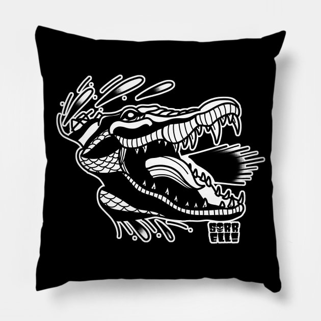 Crocodile Pillow by ArtMonsterATX