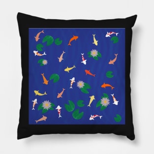 Koi Fish in a Pond Pillow