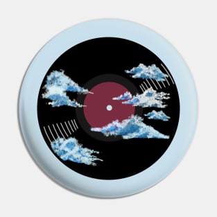 Vinyl Record - Blue clouds Pin