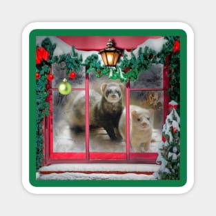 Ferrets The Night Before Christmas - Ferret art design Magnet