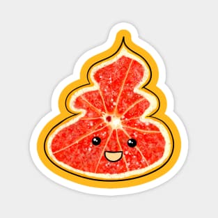 Cute Grapefruit Poop Magnet