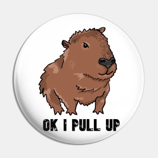 Ok I Pull Up Capybara Pin