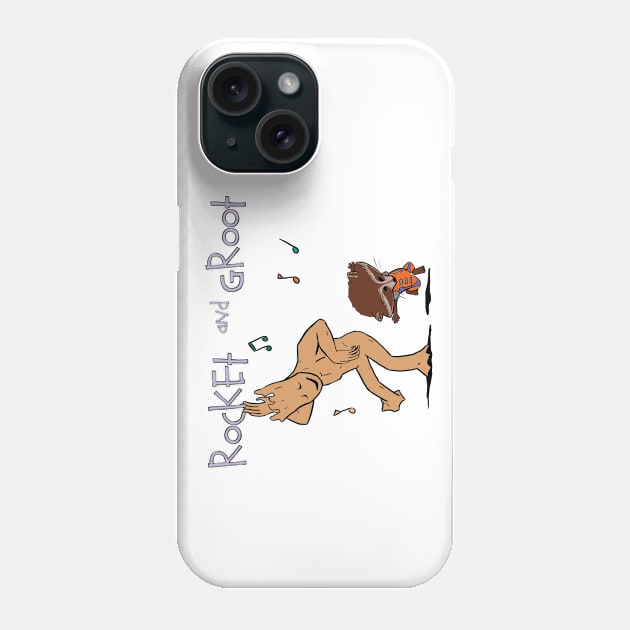 Rocket and Groot Phone Case by ggareau