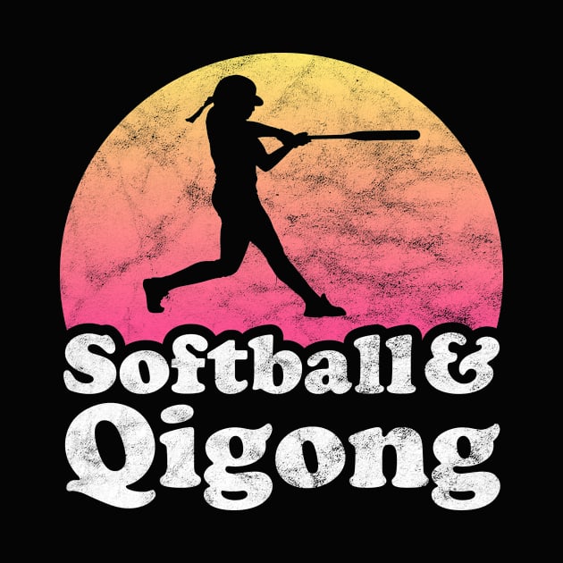 Softball and Qigong Gift for Softball Players Fans and Coaches by JKFDesigns