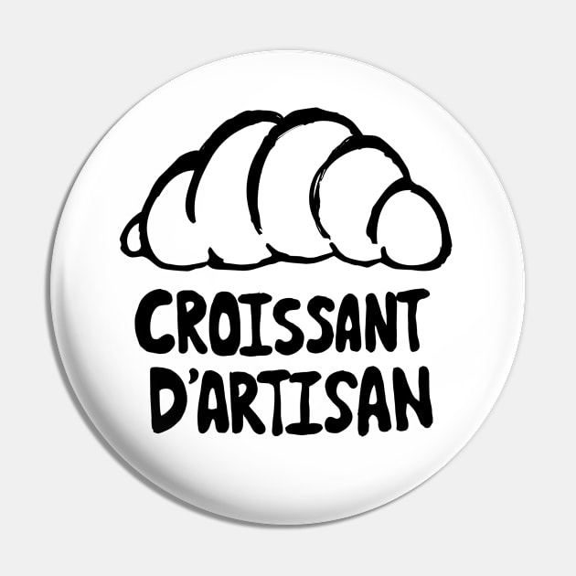 Croissant t shirt Pin by DoodeeVideo