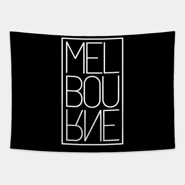 Melbourne Upside Down Australia Souvenir Typography Gift Tapestry by peter2art