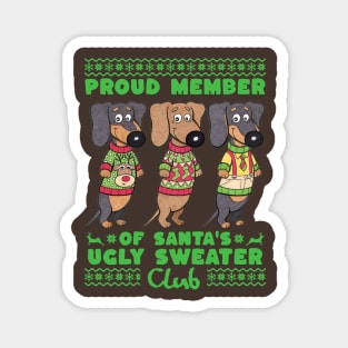 Funny Ugly Sweater Christmas Club Magnet