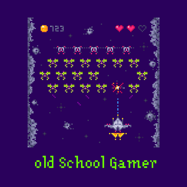 Retro Arcade Space Ship Video Game by AlondraHanley