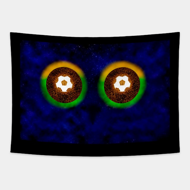 Abstract owl - as a football fan symbol Tapestry by MariaBg