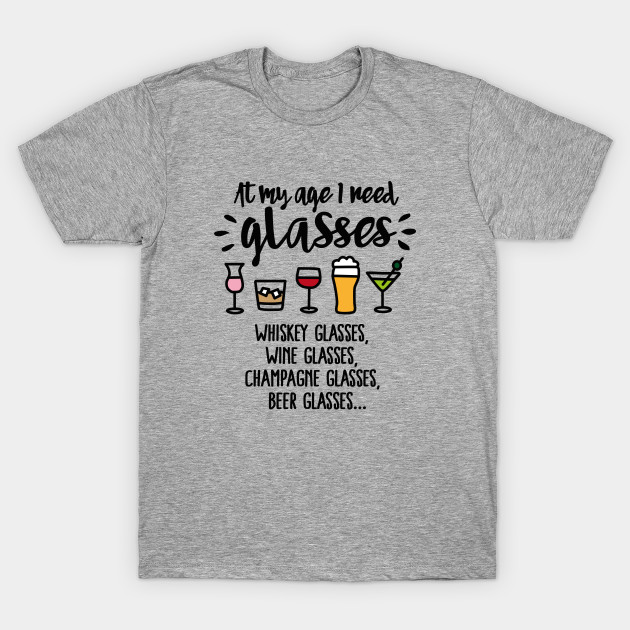 at My Age I Need Glasses Beer Childrens Long Sleeve T-Shirt Boys Cotton Tee Tops