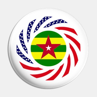 Togolese American Multinational Patriot Flag Series Pin