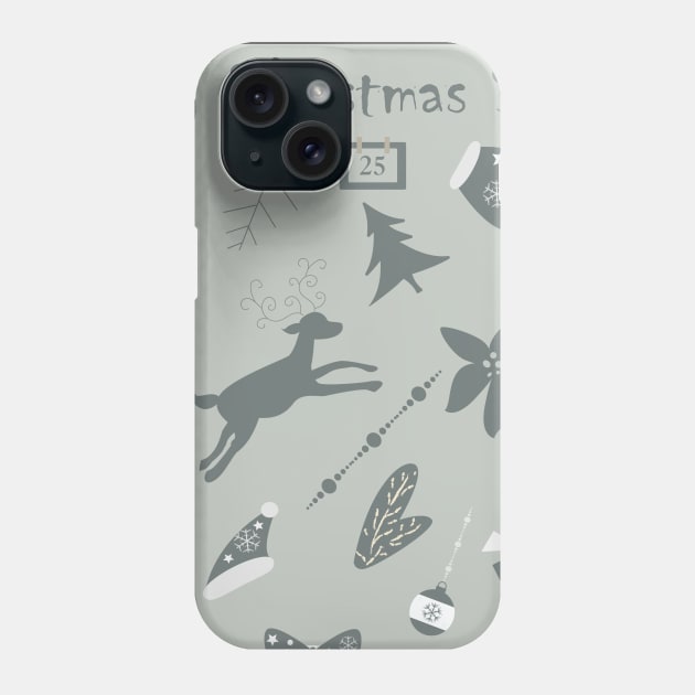 Winter pattern Phone Case by Kristina Stellar Scandinavian Land