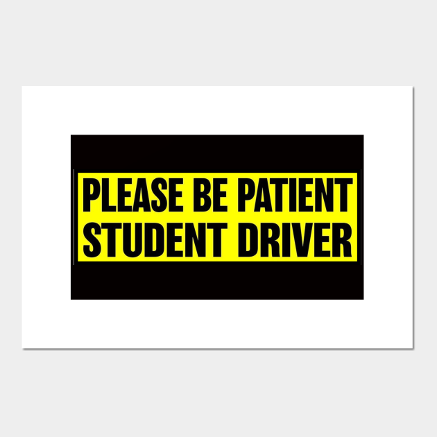 Student Driver Signs For Car Warning Caution Students Driving Window Sign For Cars Trucks Suv Windows Bumper Says Please Be Patient For Drivers Ed Student Driver