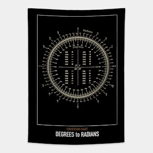 High Resolution Astronomy Degrees to Radians Chart Tapestry