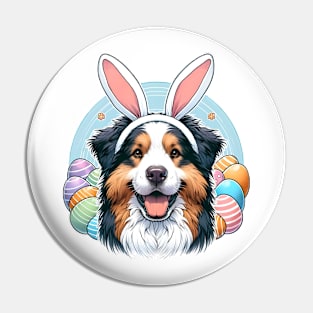 Kromfohrlander Celebrates Easter with Bunny Ears Joy Pin