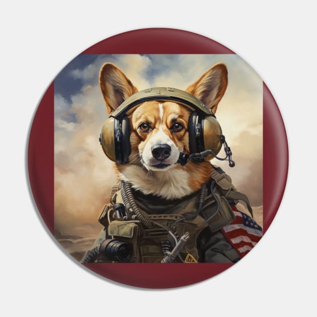 Tactical Corgi Pin by AtomicChonk