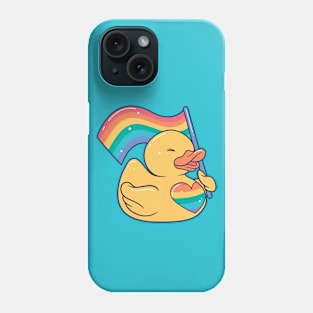 Cute LGBTQ Rubber Duckie // Squeaky Duck LGBTQ Rainbow Flag Phone Case