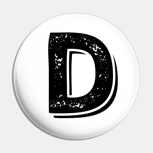 Capital Letter D Name Initial Monogram Pin by FTF DESIGNS