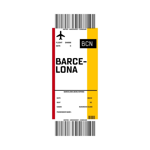 Boarding pass for Barcelona by ghjura