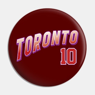 Retro Toronto Number 10 Pin