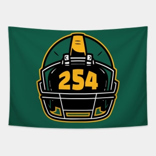 Retro Football Helmet 254 Area Code Waco Texas Football Tapestry