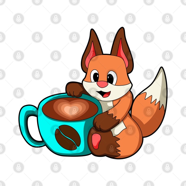 Fox with Cup of Coffee by Markus Schnabel