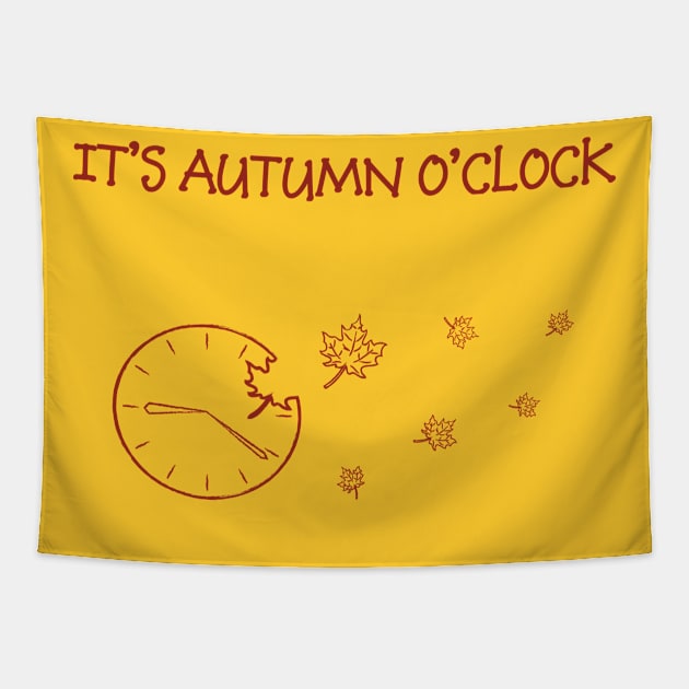 It's autumn o'clock Tapestry by CharlieDF