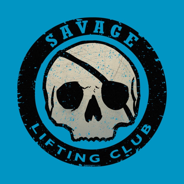 Savage Lifting Club Skull Badge by deezify