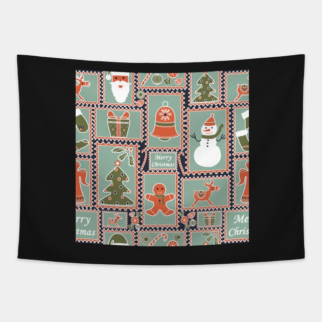 Christmas stamps 2022 Tapestry by sarakaquabubble