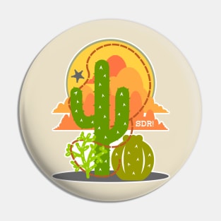 Dude Ranch! Cactus Sunset Pin