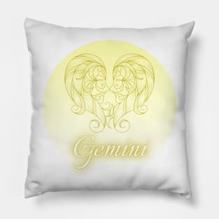 Spherical Zodiac Gemini Pillow