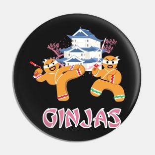 Ginjas Gingerbread Ninjas Funny Christmas Pin