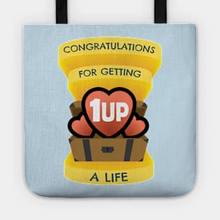 Congratulations for Getting a Life - Heart in Treasure Chest Tote