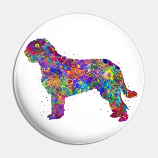 Otterhound Dog watercolor Pin