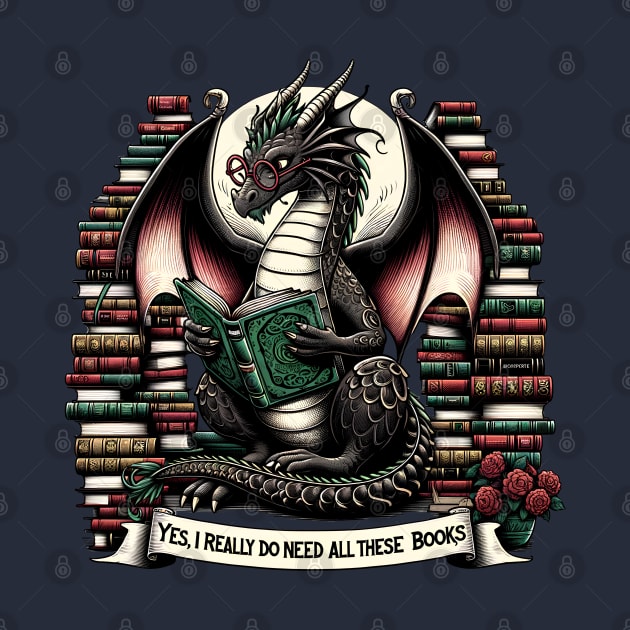 Book Dragon Yes I Really Do Need All These Books by E