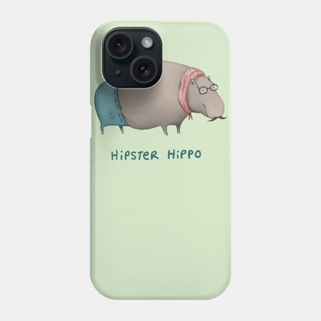 Hipster Hippo Phone Case by Sophie Corrigan