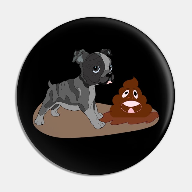 Pooping dog Pin by chrstdnl